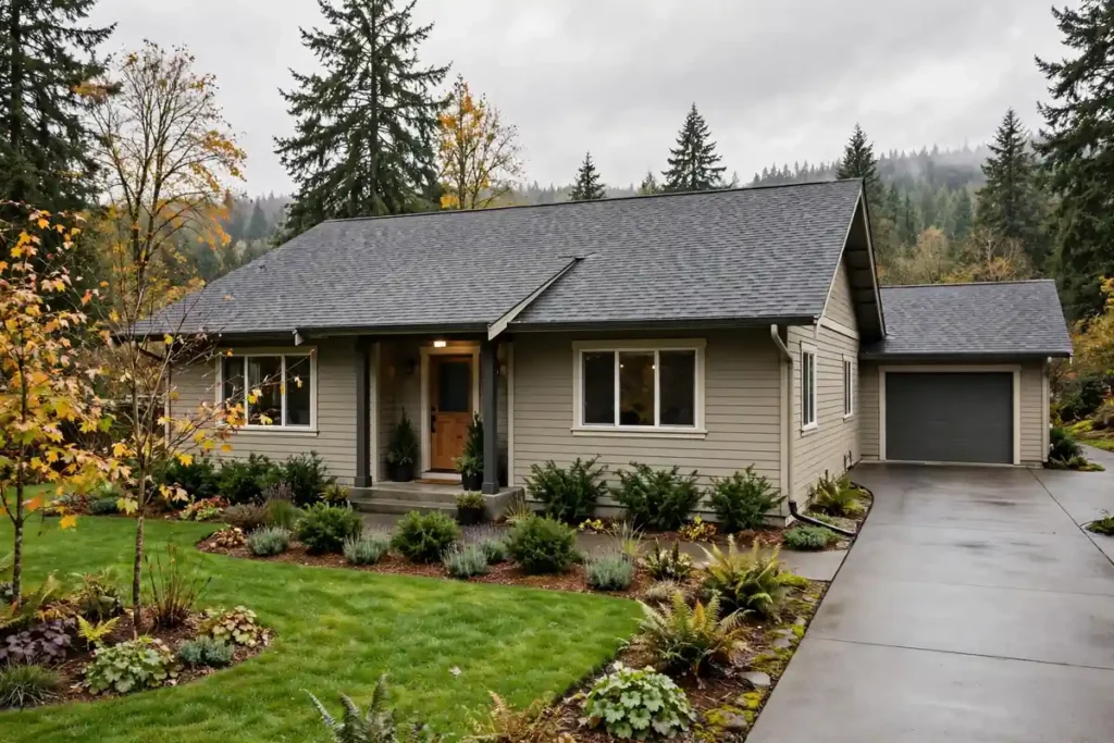 Clean roof after roof cleaning in Creswell OR
