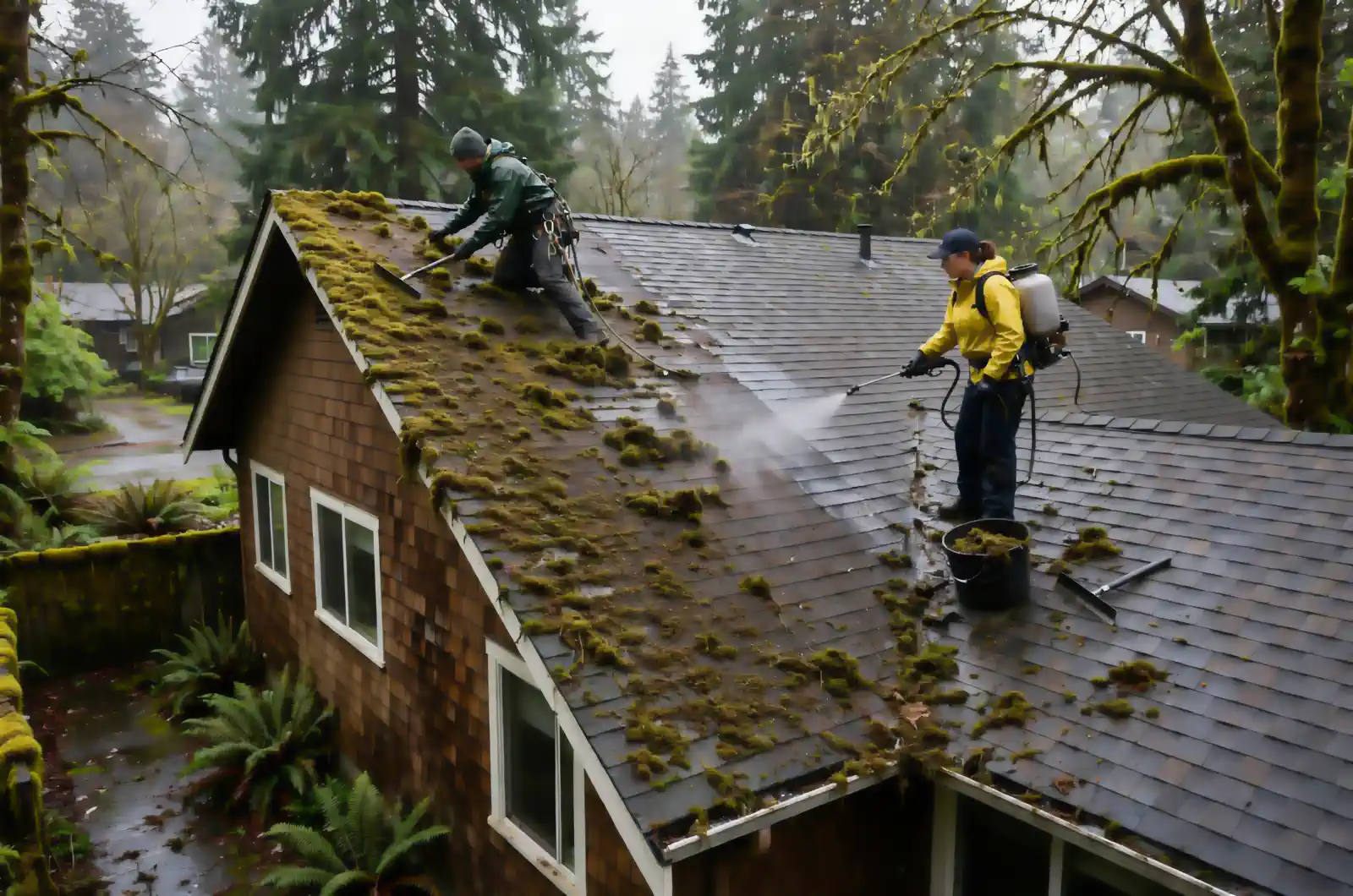 roof moss removal eugene oregon
