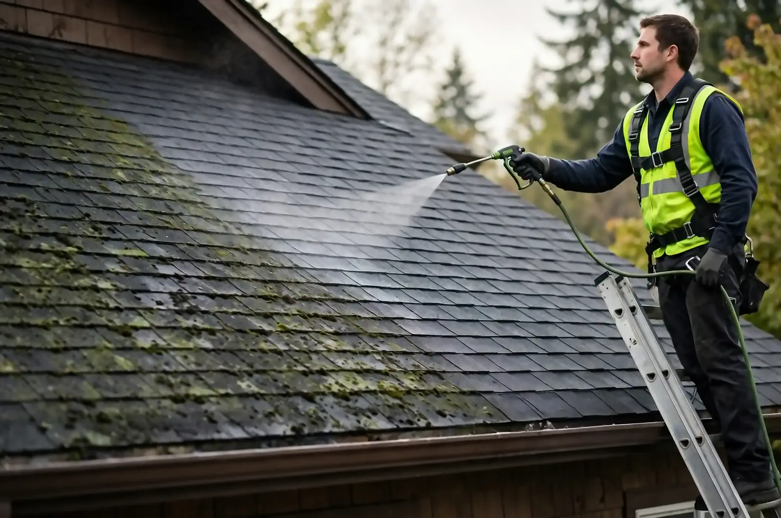 soft wash roof cleaning eugene